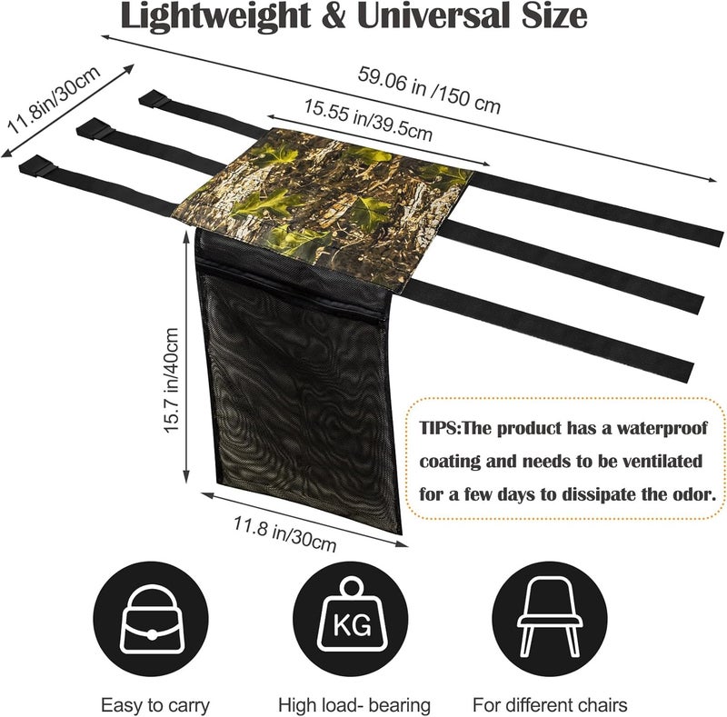 Mofuiry Universal Tree Stand Seat Replacement with Pocket, 16 X 12Inch Lightweight Replacement Treestand Seat with Adjustable Strap Hunting Accessories Fits All Ladder Stand, Works On Climbing Treestands - Image 2